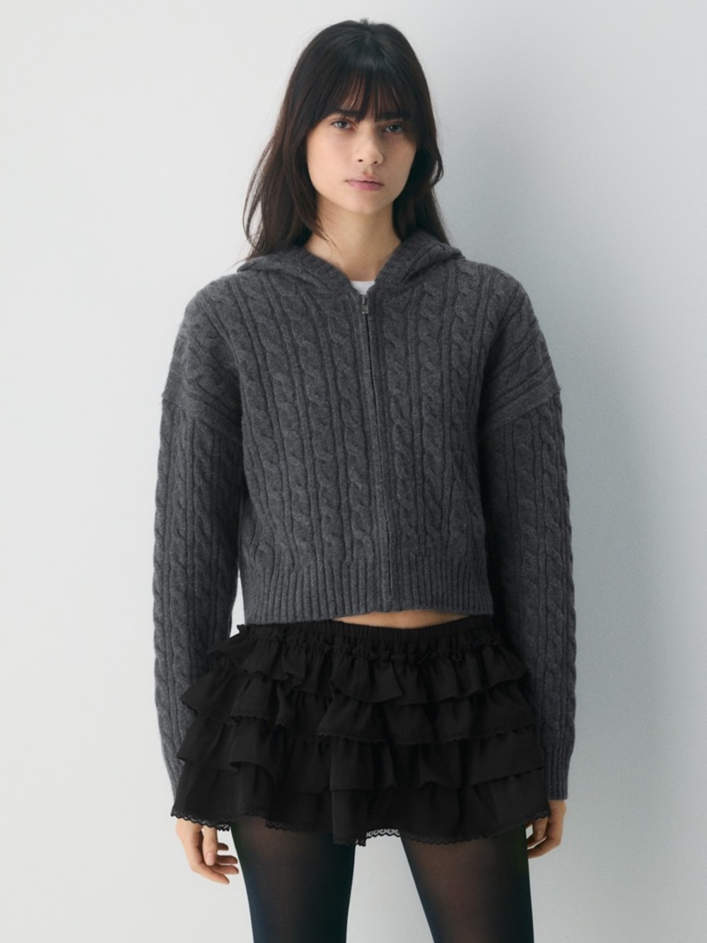NWT - Aritzia Sunday Best Octavia Zip Hoodie - Heather Charcoal - Size Small